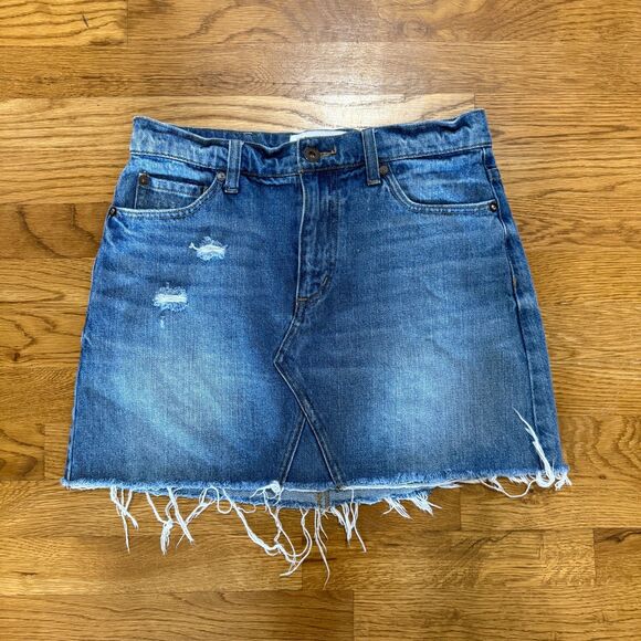 Pistola Ryder Medium‎ Wash High-Waisted Denim Mini Skirt Size 27 - Picture 2 of 6